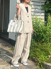 画像をギャラリービューアに読み込む, 麻ジレ (セットアップ可)【512-85562】