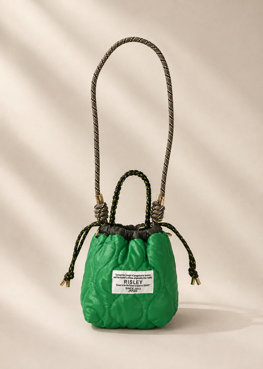 Reversible faux fur quilted bag <BEIGE> /RISLEY