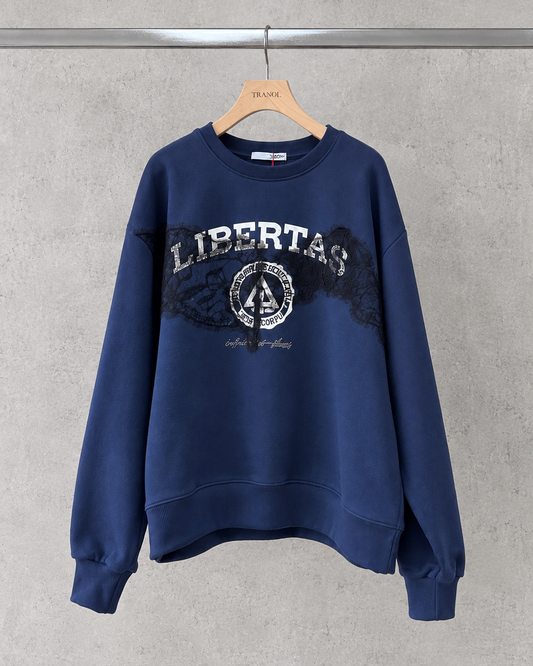 collage lace sweat tops/ TORANOI