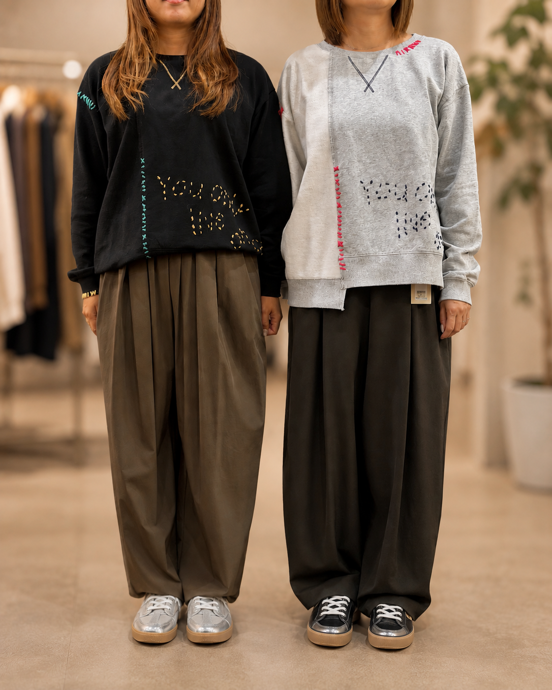 Hand-stitched sweatshirt <gray> / RISLEY