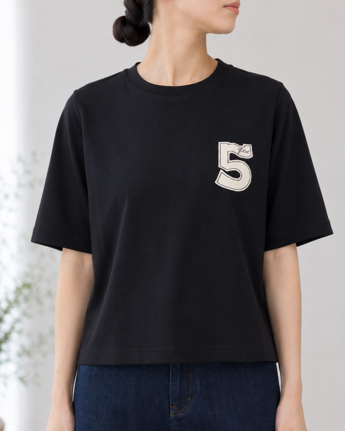 ナンバーワッペン・シルケットTシャツ/ Praia