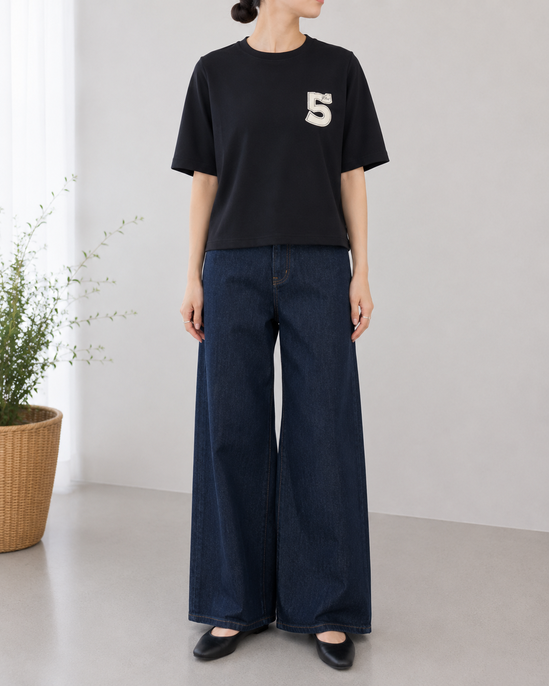 ナンバーワッペン・シルケットTシャツ/ Praia