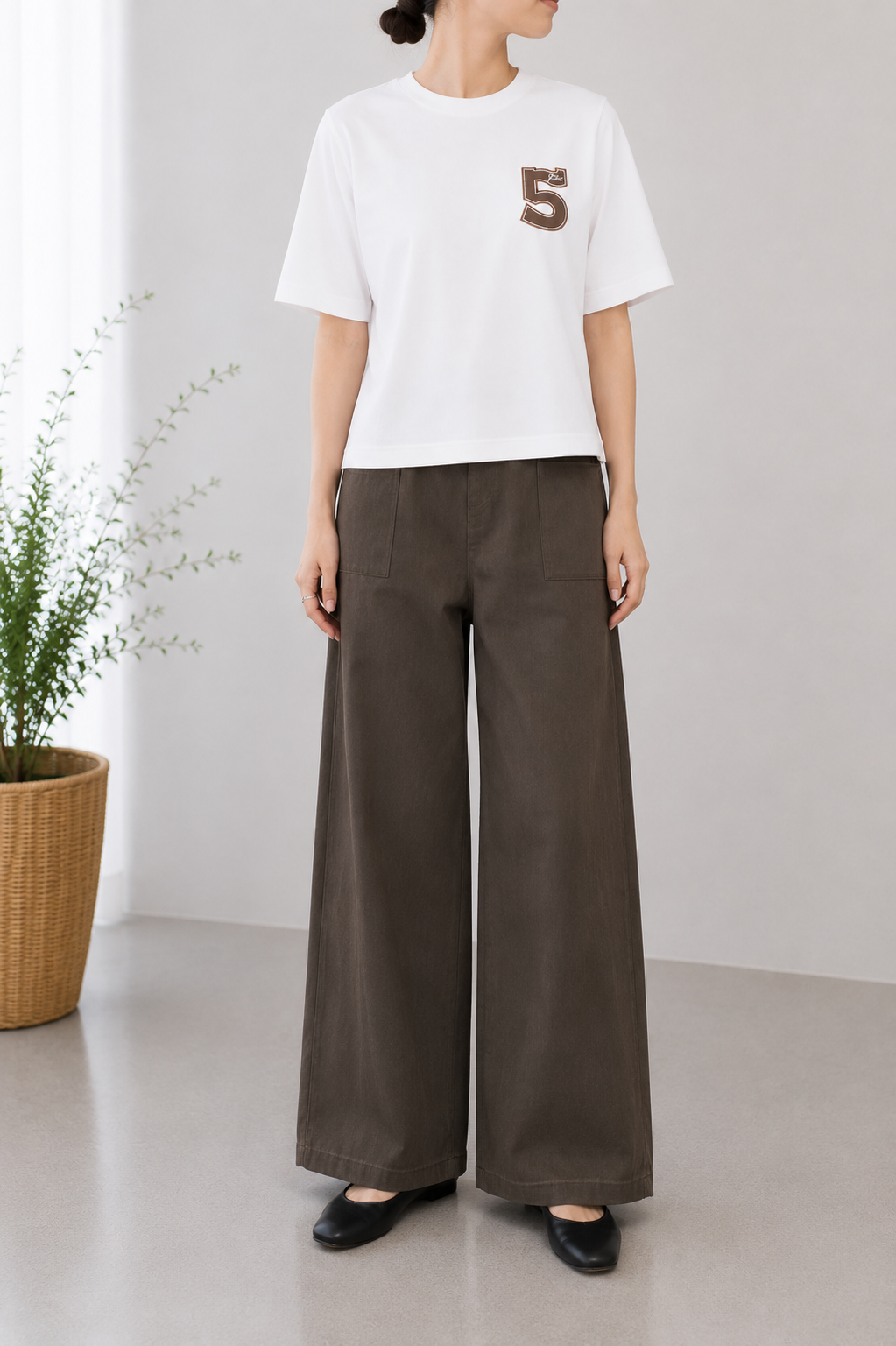 ナンバーワッペン・シルケットTシャツ/ Praia