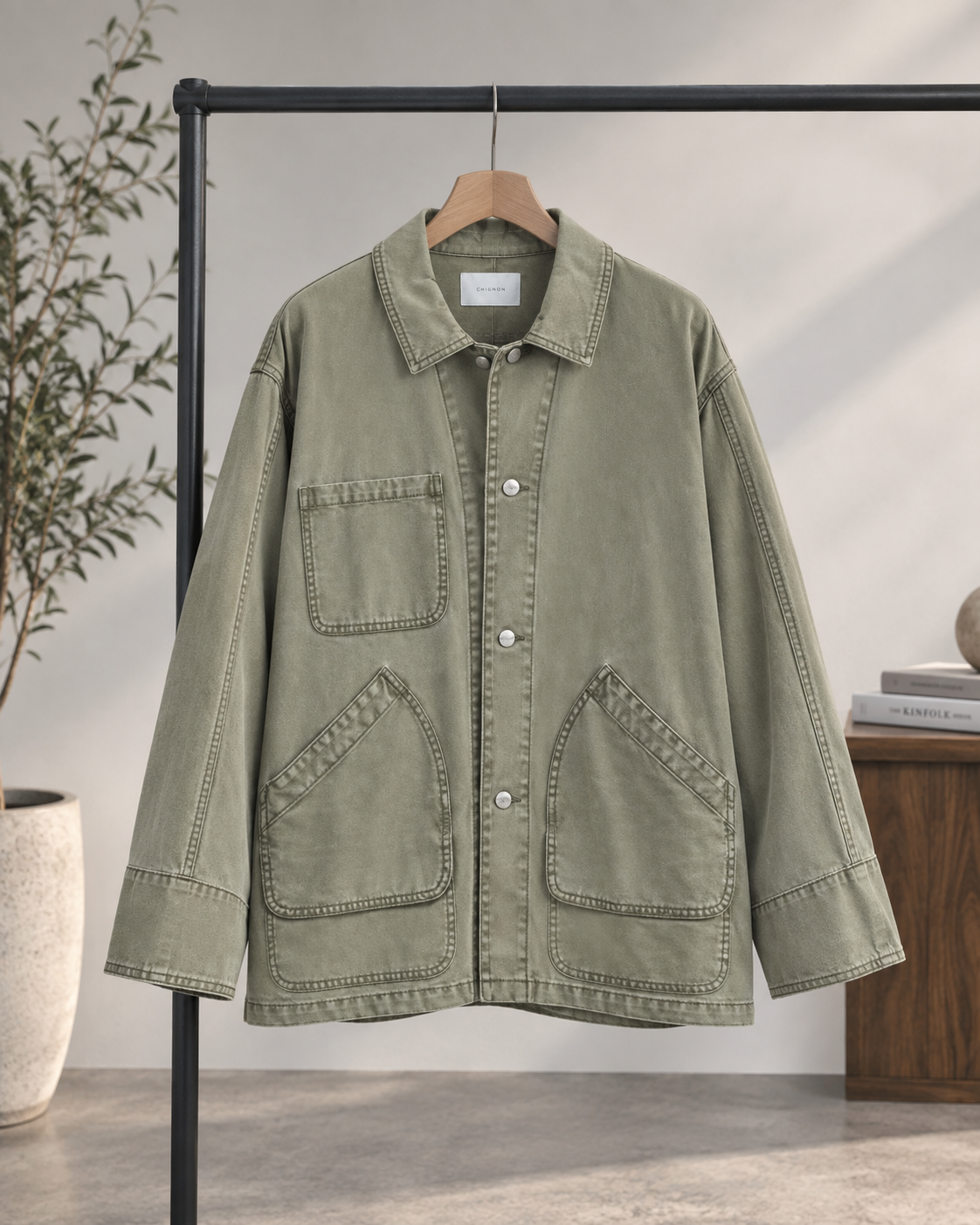 WASHED COVERALL / CHIGNON