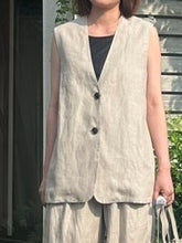 画像をギャラリービューアに読み込む, 麻ジレ (セットアップ可)【512-85562】
