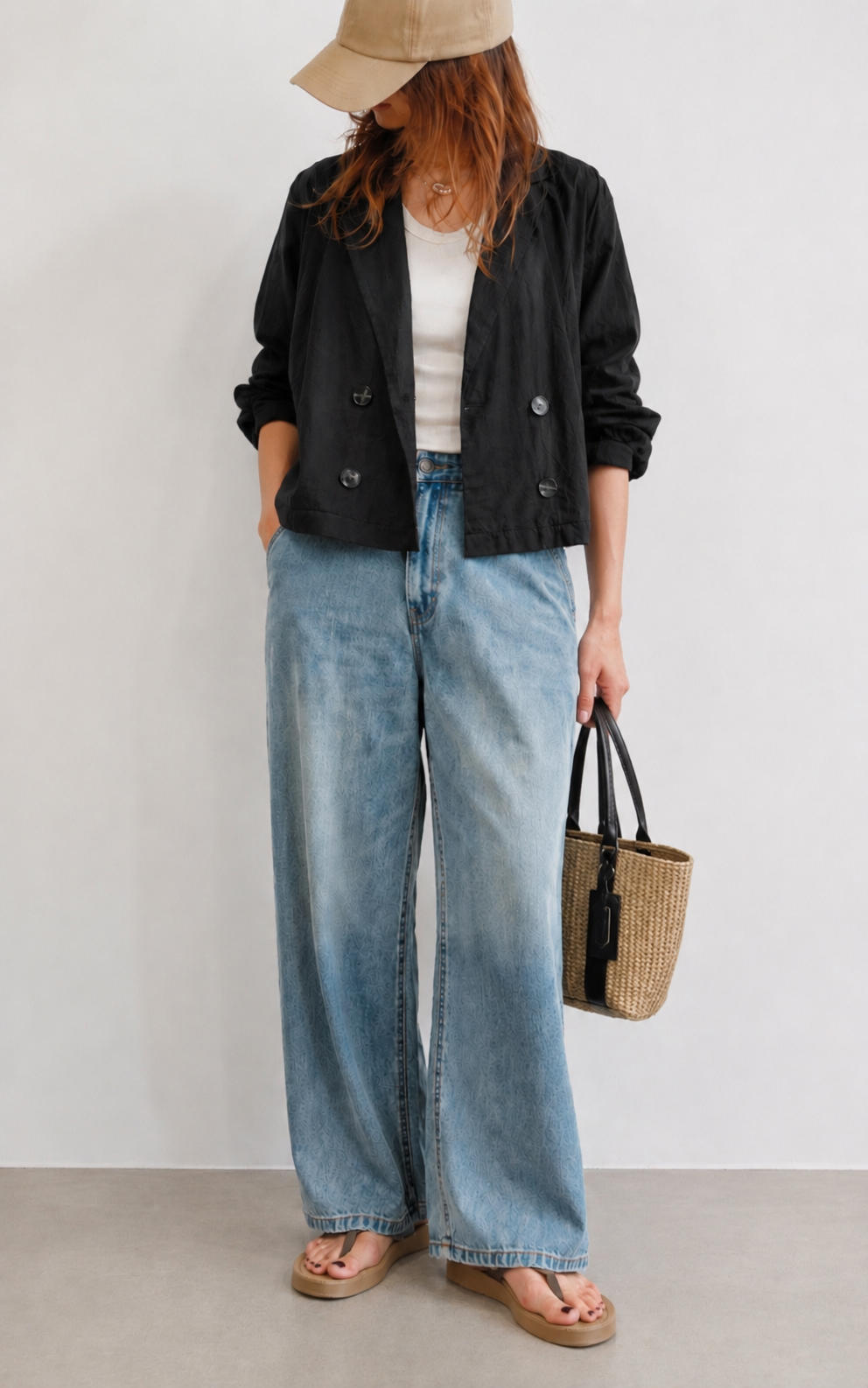 シワ加工ナイロンJKT BLK /PRIORTY