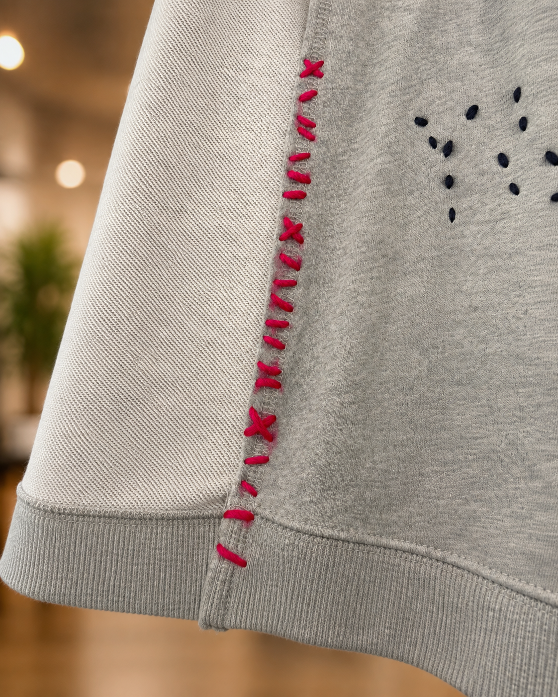Hand-stitched sweatshirt <gray> / RISLEY