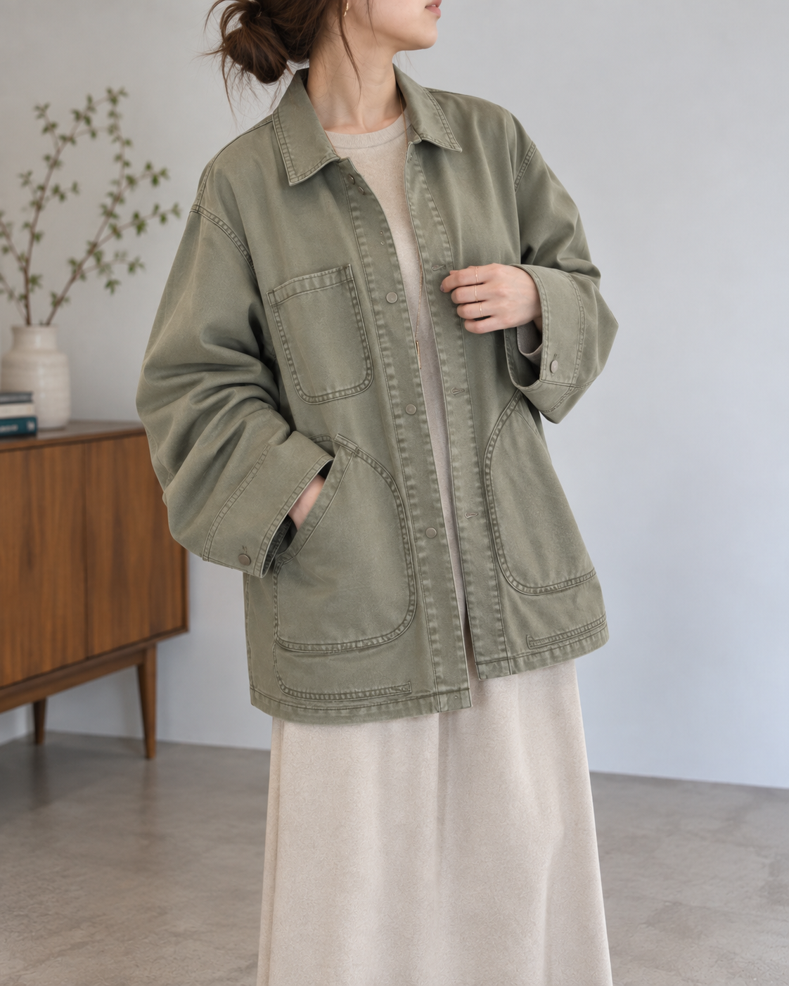 WASHED COVERALL / CHIGNON