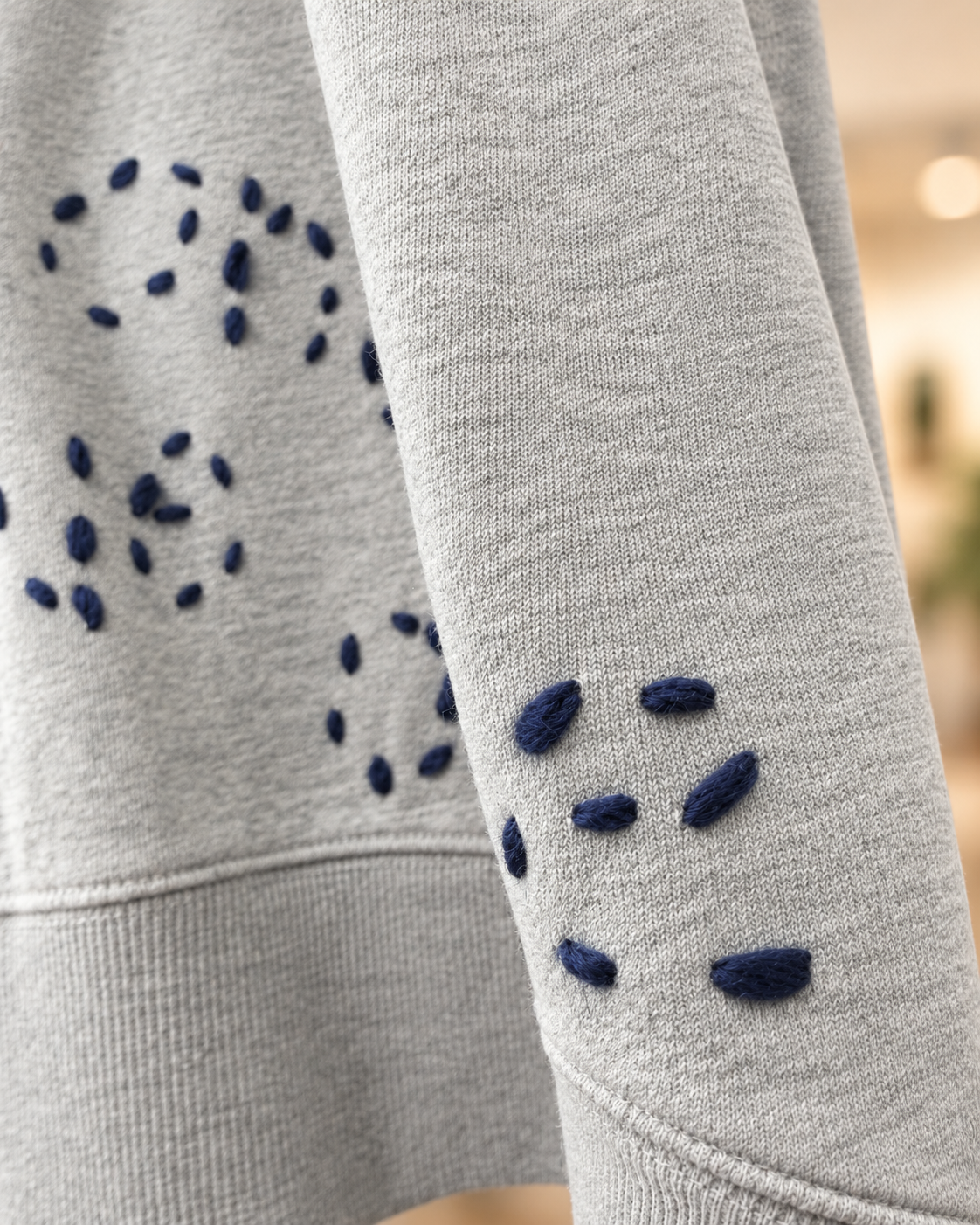 Hand-stitched sweatshirt <gray> / RISLEY