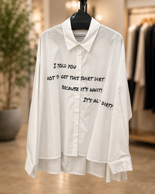 Back long print shirt/ RISLEY
