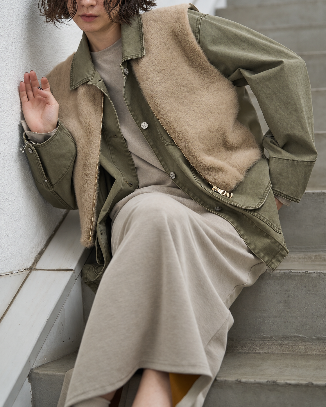 FAKEFUR DOCKING VEST / CHIGNON