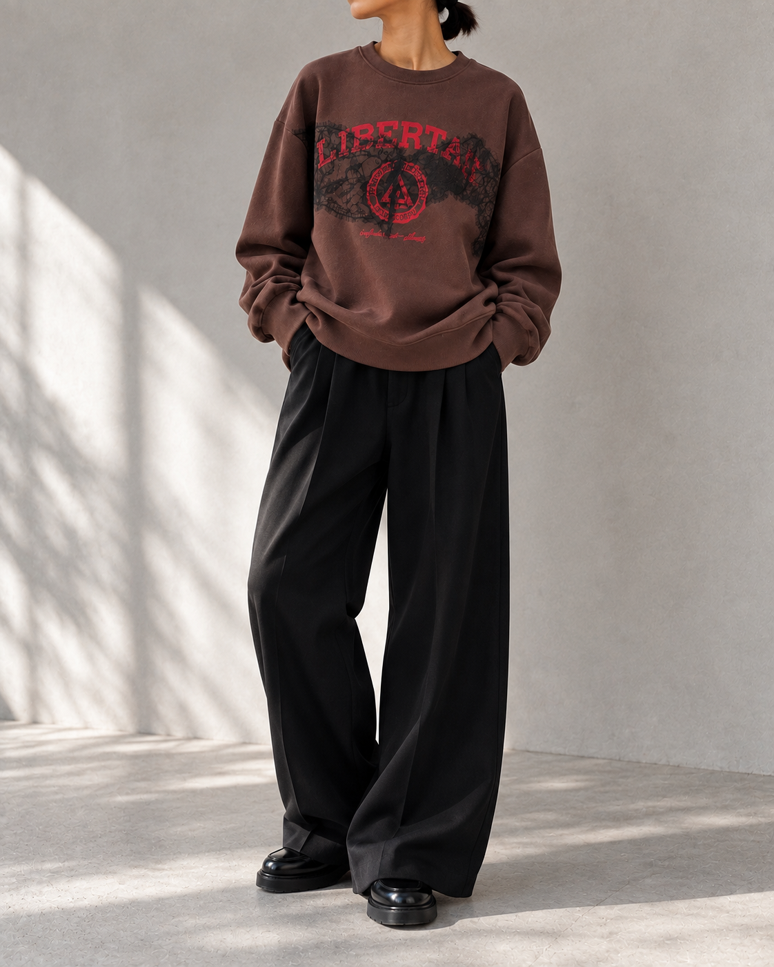 collage lace sweat tops/ TORANOI