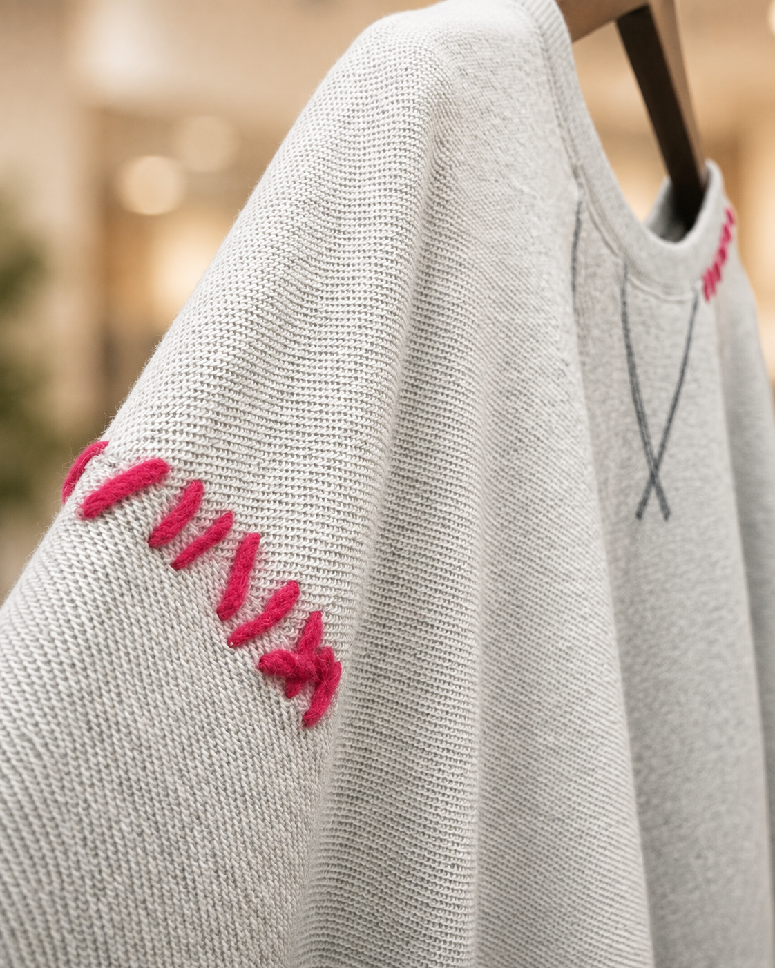 Hand-stitched sweatshirt <gray> / RISLEY