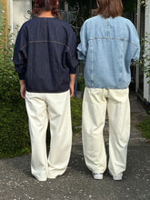 画像をギャラリービューアに読み込む, 袖リブノーカラーデニムジャケット / PASSIONE
