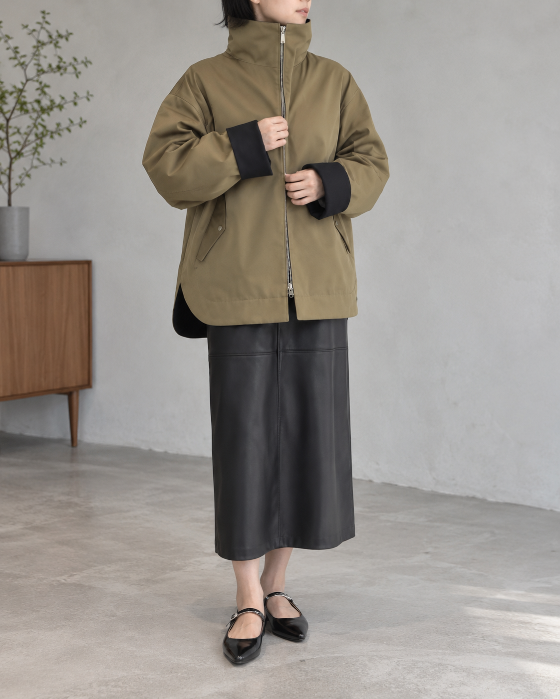 STAND BIG COLLAR BLOUSON / CHIGNON