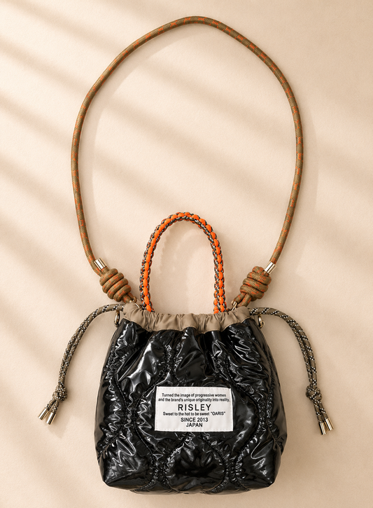 Reversible faux fur quilted bag <IVORY> /RISLEY