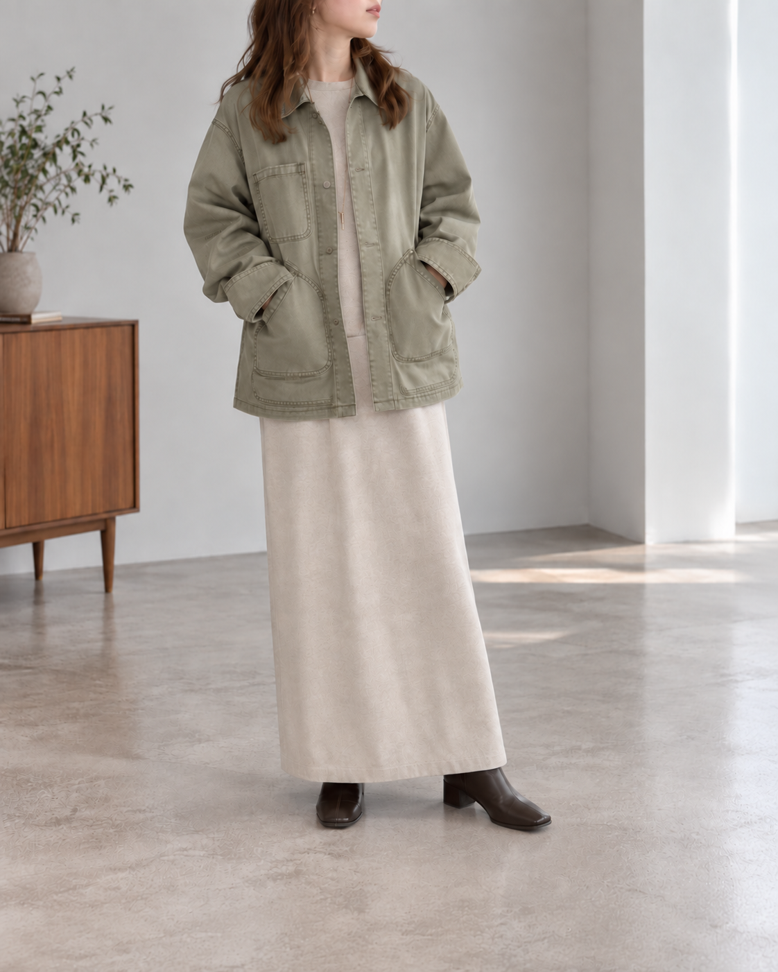 WASHED COVERALL / CHIGNON