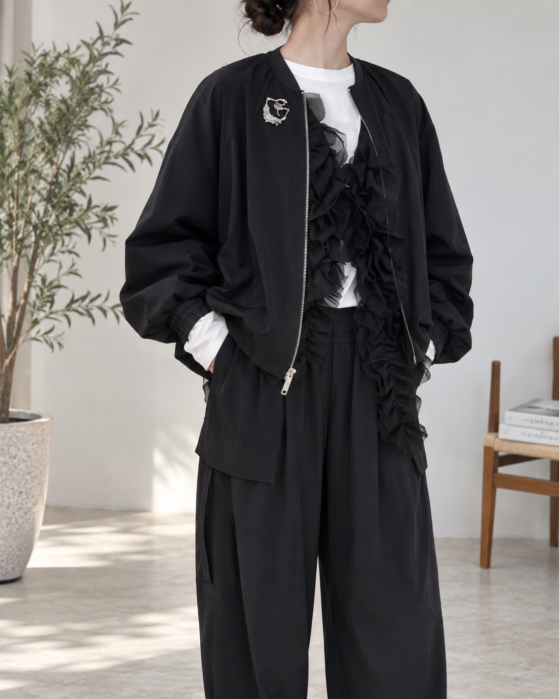 TWILL BALLOON BLOUSON / CHIGNON